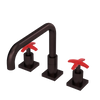 Rubinet Widespread Kitchen Set with Genesis Spout Oil Rubbed Bronze