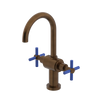 Rubinet Single Hole Dual Handle Lav. Set with LaSalle Spout (less drain) Tuscan Brass
