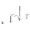 Concetto™4-Hole Single-Handle Deck Mount Roman Tub Faucet With 1.75 Gpm Hand Shower - Golzar Home