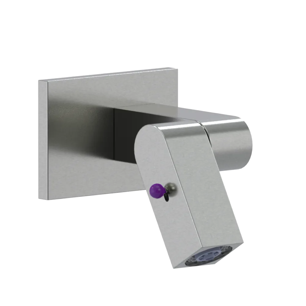 Rubinet Wall Mount Bidet & Foot Rinse with Dual Function Spray Satin Nickel