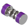 Rubinet Shower Door Knob (set) Polished Nickel