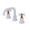 Rubinet Widespread Lav. Set. (less drain) White