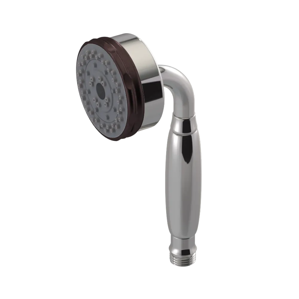 Rubinet 3 Function Hand Held Shower Only Polished Nickel