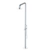Rubinet Pressure Balance Outdoor Shower with Hand Held Shower & 10" Shower Head - 304 Stainless Steel Satin Chrome