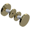 Rubinet Shower Door Knob (set) Natural Brass