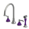 Rubinet Widespread Kitchen Set with Hand Spray Satin Nickel