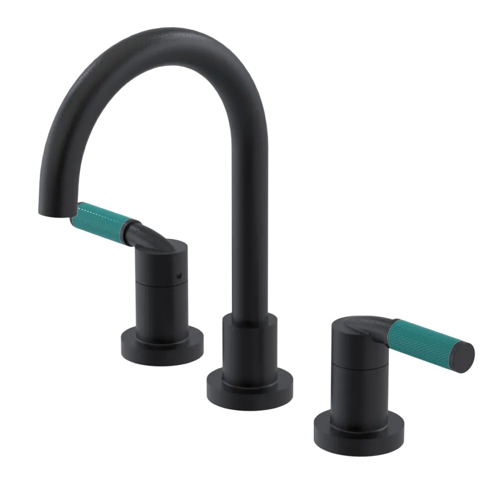 Rubinet Widespread Lav. Set. (less drain) Matt Black
