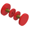 Rubinet Shower Door Knob (set) Red