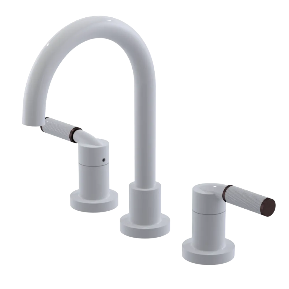 Rubinet Widespread Lav. Set. (less drain) White