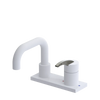 Rubinet 4" Centre Single Control Lav. Set. with Genesis spout (less drain) Matt White