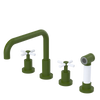 Rubinet Widespread Kitchen Set with Hand Spray Green Envy