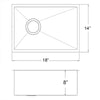 14" X 18" Single Bowl Stainless Steel Bar Sink - Golzar Home