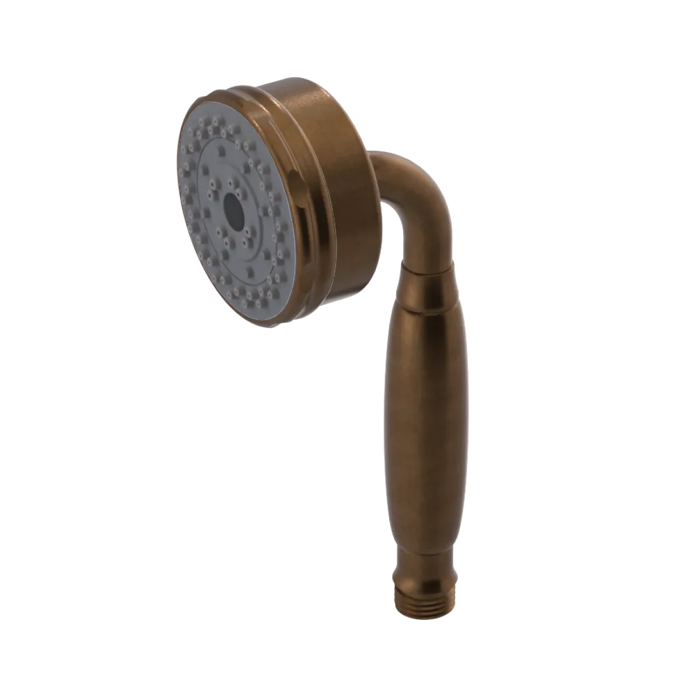 Rubinet 3 Function Hand Held Shower Only Tuscan Brass