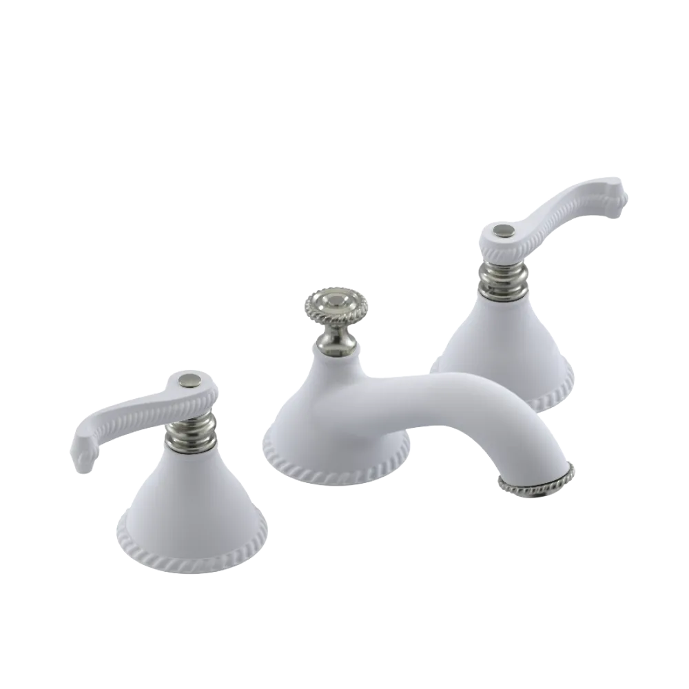 Rubinet Widespread Lav. Set. (less drain) Matt White