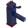 Rubinet Single Control Bidet Fitting (less drain) Midnight Blue