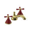 Rubinet Widespread Lav. Set. (less drain) Natural Brass