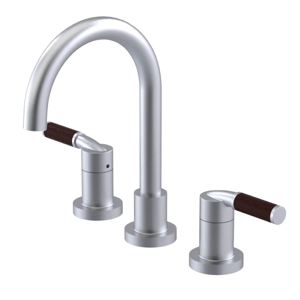 Rubinet Widespread Lav. Set. (less drain) Satin Chrome