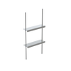 Rubinet Shelf kit consisting of 2 shelves & 2 tension rods Satin Gold