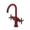 Rubinet Single Hole Dual Handle Lav. Set with LaSalle Spout (less drain) Maroon