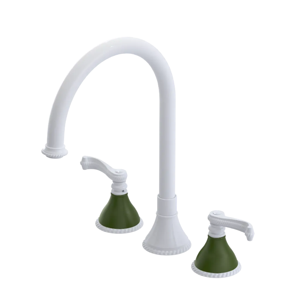 Rubinet Widespread Kitchen Set White