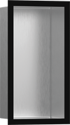 Hansgrohe XtraStoris Individual Wall Niche Brushed Stainless Steel with Design Frame 12"x 6"x 4"
