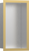 Hansgrohe XtraStoris Individual Wall Niche Brushed Stainless Steel with Design Frame 12"x 6"x 4"