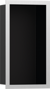 Hansgrohe XtraStoris Individual Wall Niche Matte Black with Design Frame 12"x 6"x 4"