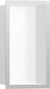 Hansgrohe XtraStoris Individual Wall Niche Matte White with Design Frame 12"x 6"x 4"