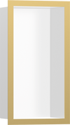 Hansgrohe XtraStoris Individual Wall Niche Matte White with Design Frame 12"x 6"x 4"