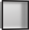 Hansgrohe XtraStoris Individual Wall Niche Brushed Stainless Steel with Design Frame 12"x 12"x 4"