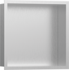 Hansgrohe XtraStoris Individual Wall Niche Brushed Stainless Steel with Design Frame 12"x 12"x 4"