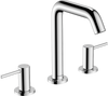 Hansgrohe Tecturis S Widespread Faucet 150, 1.2 GPM with Push Open Drain