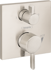 Hansgrohe Ecostat Pressure Balance Trim S Square with Diverter