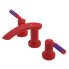 Rubinet Widespread Lav. Set. (less drain) Red
