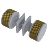 Rubinet Shower Door Knob (set) Matt White