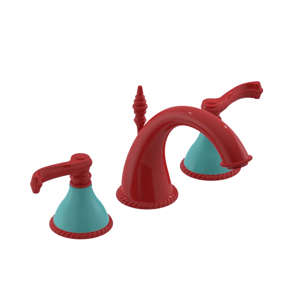 Rubinet Widespread Lav. Set. (less drain) Red