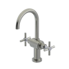Rubinet Single Hole Dual Handle Lav. Set with LaSalle Spout (less drain) Satin Nickel