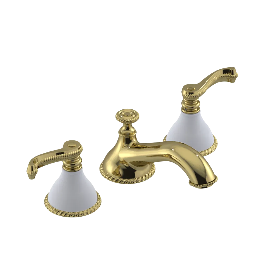 Rubinet Widespread Lav. Set. (less drain) Natural Brass