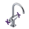 Rubinet Single Hole Dual Handle Lav. Set. (less drain) Chrome