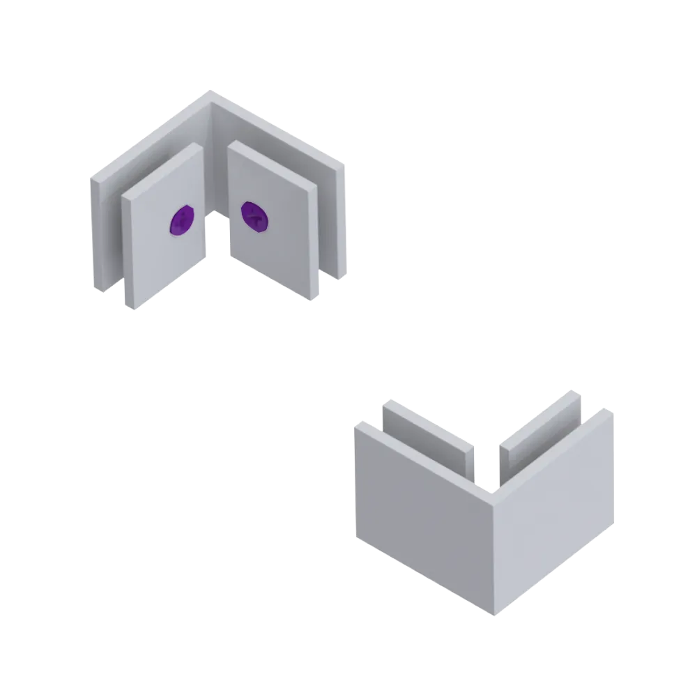 Rubinet 90 Glass to Glass White