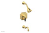 HENRI Pressure Balance Tub and Shower Set - Satin Black Lever Handle 161-30