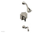 HENRI Pressure Balance Tub and Shower Set - Satin Black Lever Handle 161-30