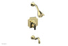 HENRI Pressure Balance Tub and Shower Set - Satin Black Lever Handle 161-30