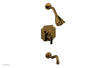 HENRI Pressure Balance Tub and Shower Set - Satin Black Lever Handle 161-30