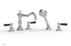 HENRI Deck Tub Set with Hand Shower with Satin Black Handles 161-49