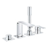 Allure New 4-Hole Single-Handle Deck Mount Roman Tub Faucet With 1.75 Gpm Hand Shower - Golzar Home