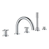 Grohe Atrio New 5-Hole 2-Handle Deck Mount Roman Tub Faucet With 1.75 Gpm Hand Shower