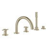 Grohe Atrio New 5-Hole 2-Handle Deck Mount Roman Tub Faucet With 1.75 Gpm Hand Shower