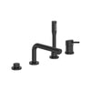 Concetto™4-Hole Single-Handle Deck Mount Roman Tub Faucet With 1.75 Gpm Hand Shower - Golzar Home