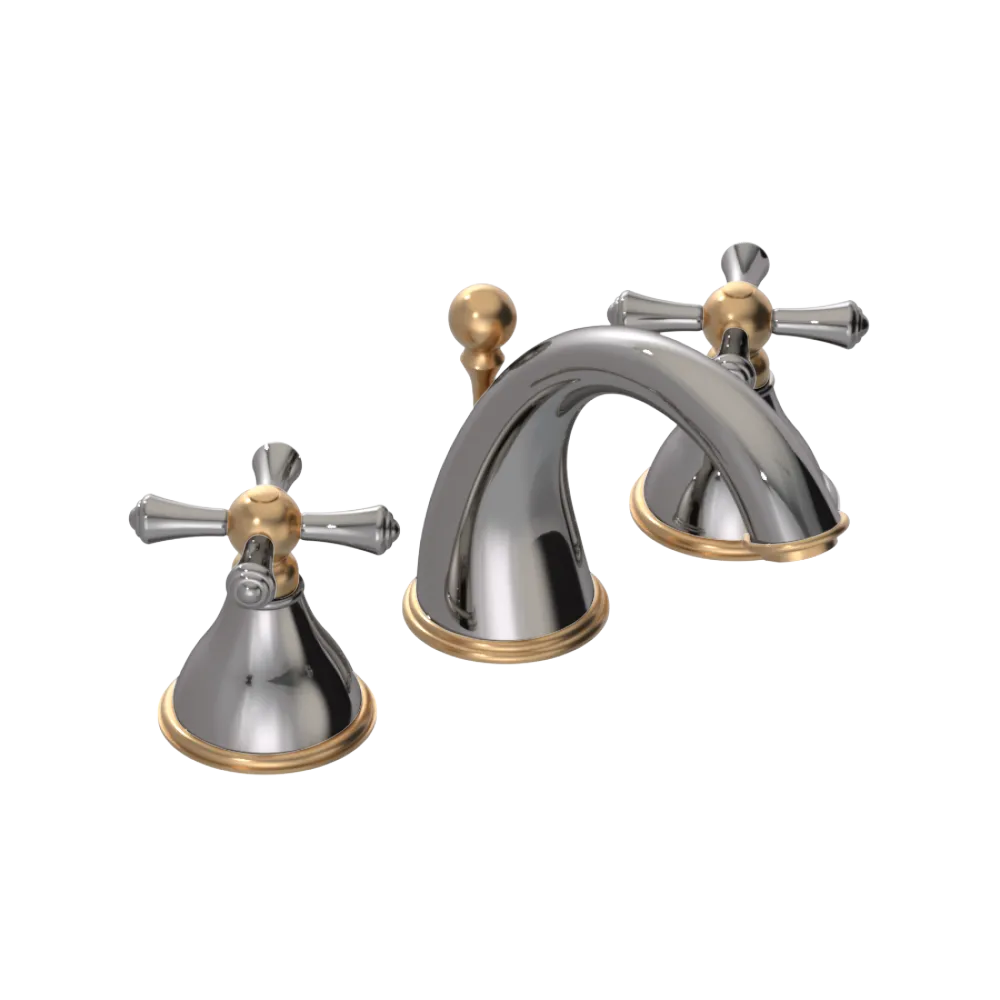 Rubinet Widespread Lav. Set. (less drain) Polished Nickel